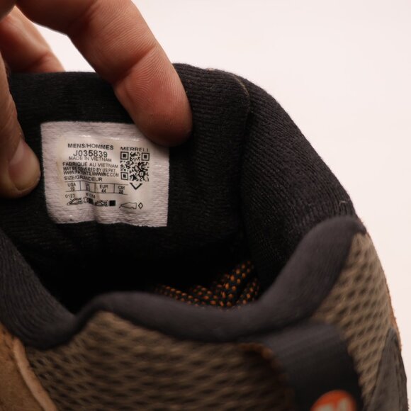 Merrell Moab 3 Mid Vibram Waterproof Boots Men’s Size 10 Brown Leather J035839 - Picture 3 of 9